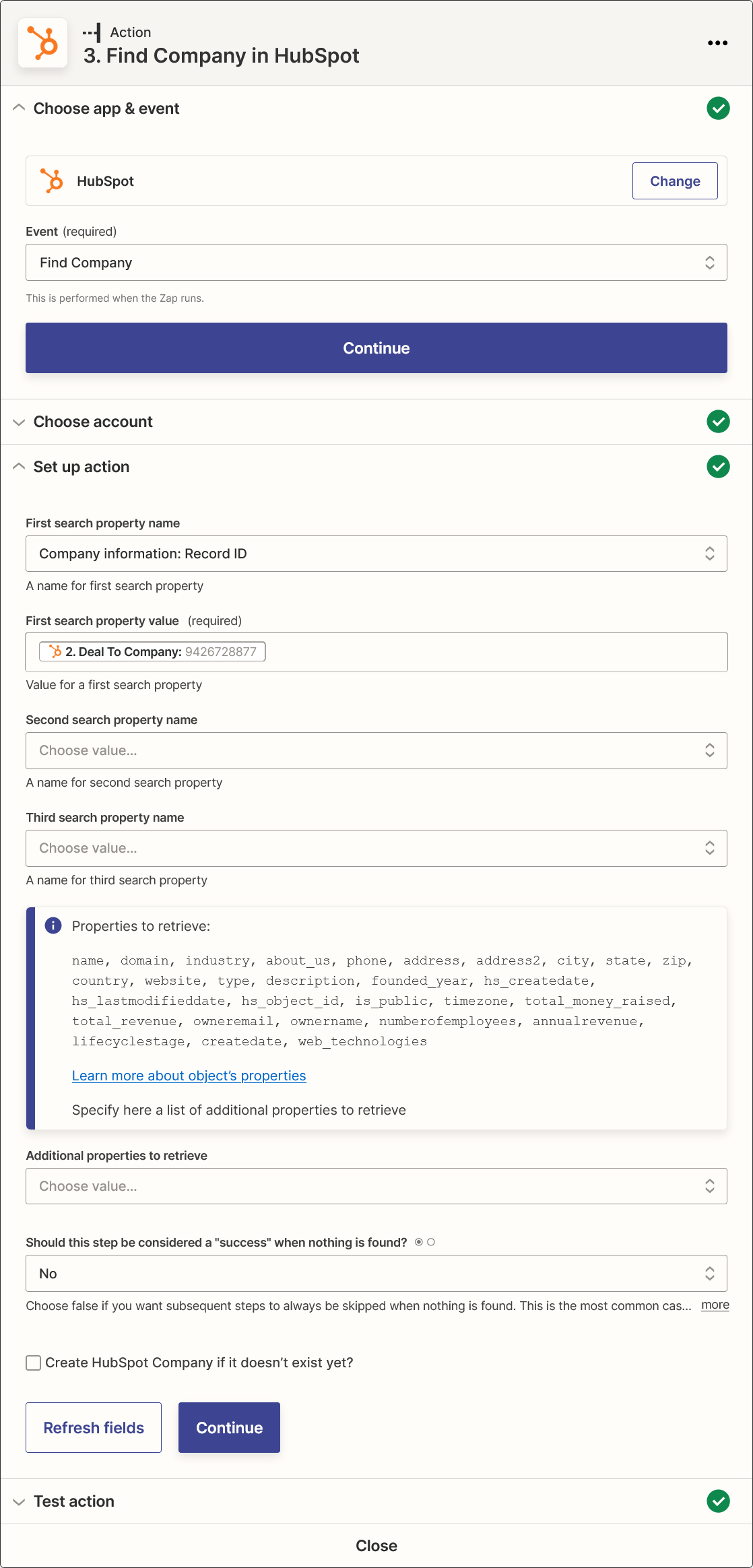 在HubSpot获取公司详细信息